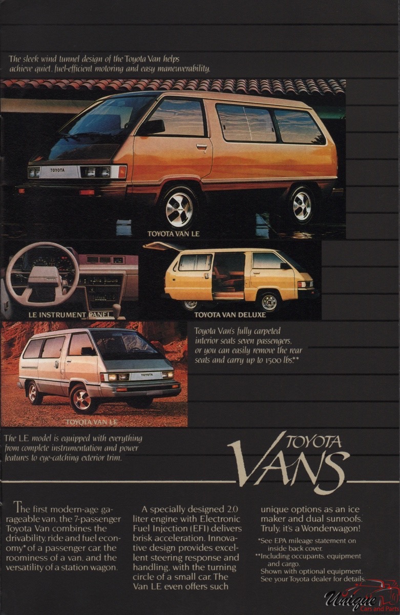 1984 Toyota Full-Lineup Brochure Page 9
